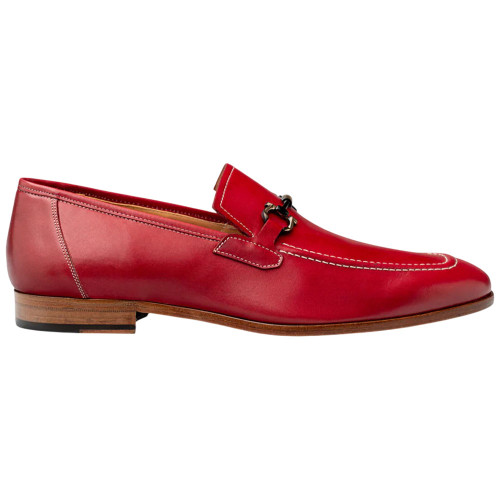 Mezlan Men’s Rios II Flex Red Ornament Calfskin Moc Toe Dress Loafer