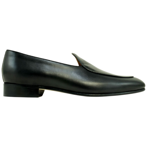 Alan Payne Primo Black Calfskin Belgian Loafer for Men