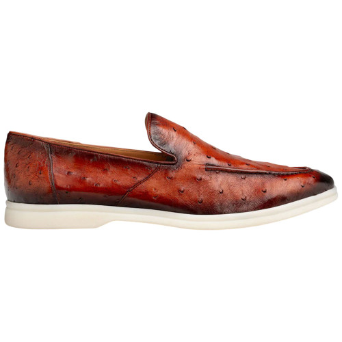 Mezlan of Spain Men’s Marmi Ostrich Flex Brandy Casual Loafer