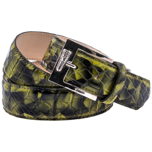 MAURI Men’s Alligator Leather Crispy Green 40mm Belt