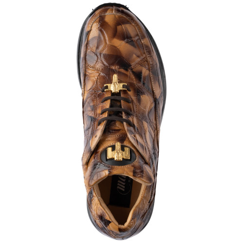 MAURI Shoes Men’s Alligator Leather Dune Smoke Sneakers