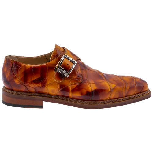 MAURI Men’s Alligator Leather Shadow Toffee Smoke Cognac Shoes