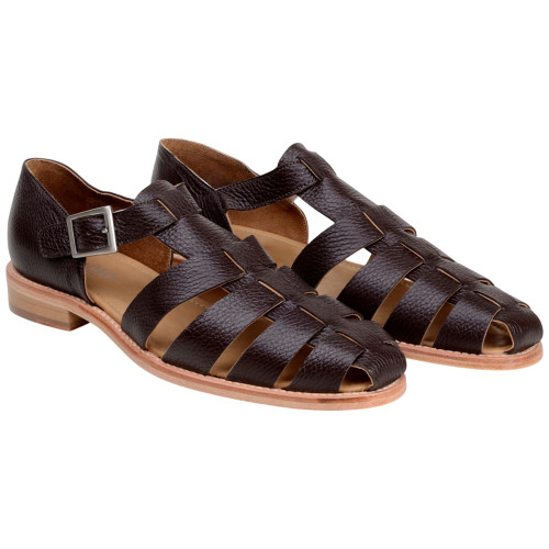 Belvedere Shoes Men's Elio White Italian Deerskin Leather Designer Comfort Sandal