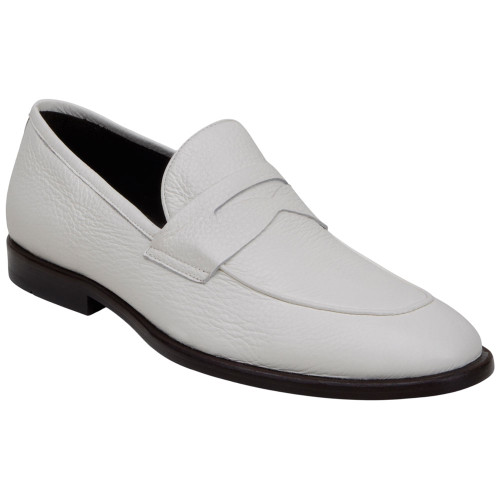 Studio Studio Belvedere Shoes Men's Nohr White Italian Deerskin Leather Luxury Loafers
