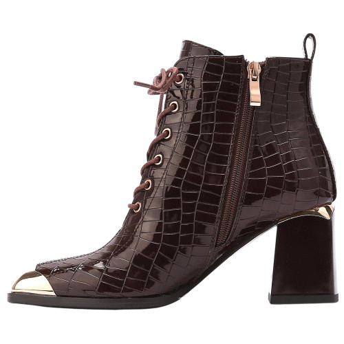 Lady Couture Fantastic Brown Style Forward Ankle Boots
