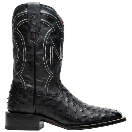 Marco Di Milano Men’s Black Full-Quill Ostrich Western Boot ALABAMA