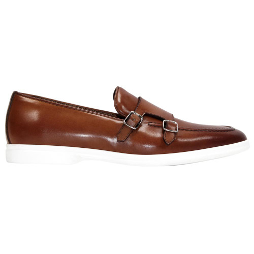 DUCA Rimini cognac Italian leather slip-on shoes