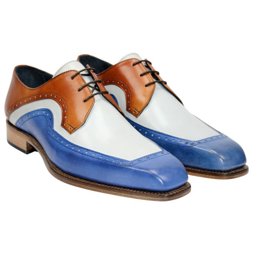 Men's blue spectator Derby shoes by DUCA