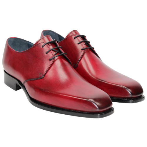 Front view of Duca Sermoneta Antique Red Derby dress shoes