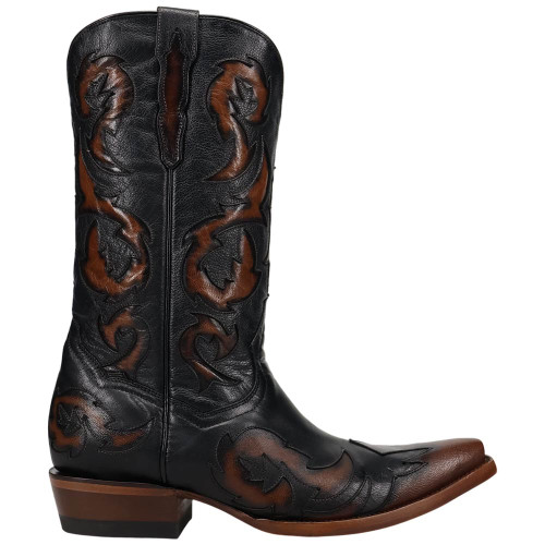 Men's Tularosa Black Leather Western Cowboy Boot