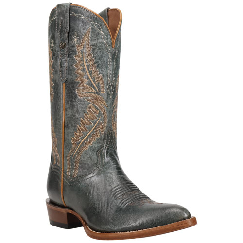 Dan Post Juni women's blue leather western boot, 45 degree angle view
