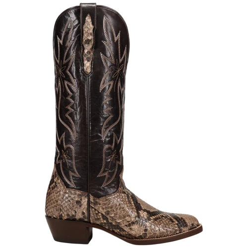 Dan Post DP7165 Python Western Boot, side angle showing 14-inch shaft
