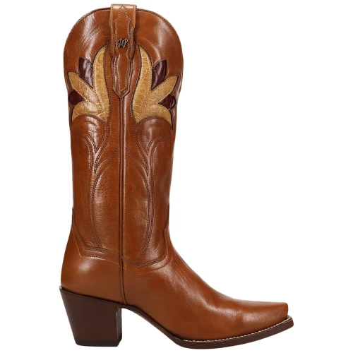 Dan Post Marsala whiskey boot, inside angle showing shaft detail