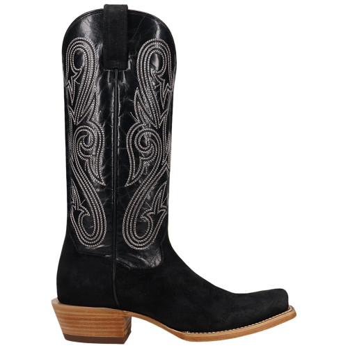 Dan Post Lanessa black boot, inside angle showing shaft detail
