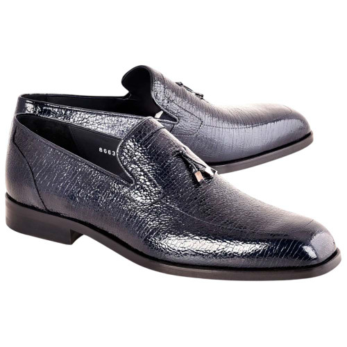 Corrente Men's Vita Leather Tassel Loafer – Navy