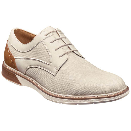 Stacy Adams Phineas Plain Toe Oxford in Sand, front view showing full oxford silhouette