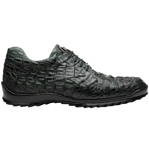Caiman crocodile sneaker green, Marco Di Milano Kratos side profile
