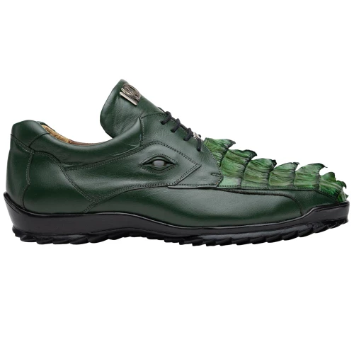 Hornback caiman sneaker green, Marco Di Milano Udine side profile