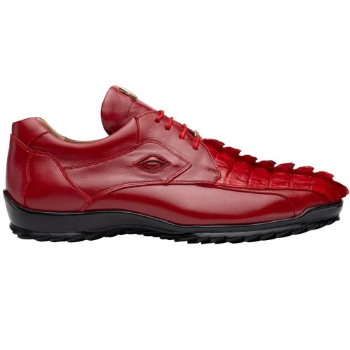 Hornback caiman sneaker red, Marco Di Milano Udine side profile