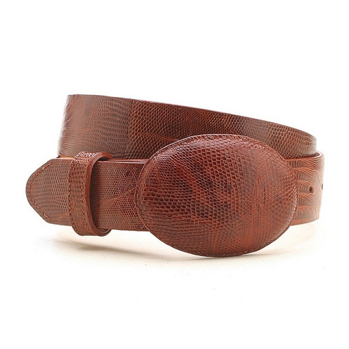 Handmade Los Altos Genuine Python Western Cowboy Belt – Rustic Cognac Brown