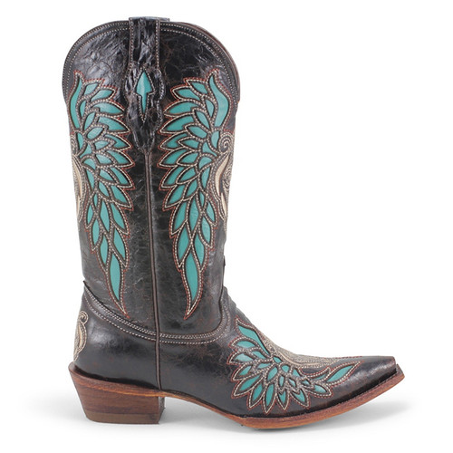 black and turquoise cowboy boots