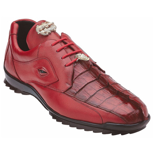 Homme Homme Aspect Cuir Peau De Crocodile À Enfiler Chaussures Couleur Rouge Taille 7-12 Homme Homme Aspect Cuir Peau De Crocodile À Enfiler Chaussures Couleur Rouge Taille 7-12