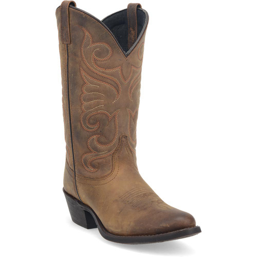 Bridget Tan Distressed Leather Boots by Laredo Bridget Tan Distressed Leather Boots by Laredo