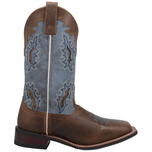 Laredo Isla Tan & Blue Genuine Men's Leather Western Boots Laredo Isla Tan & Blue Genuine Men's Leather Western Boots