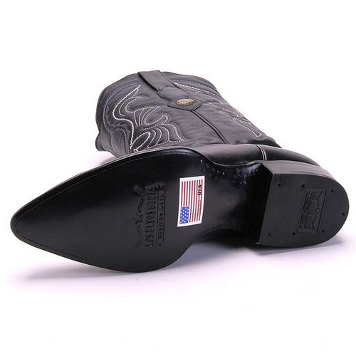 Los Altos Men's European Toe Short Leather Boots - Black 76BF3805 main image 1