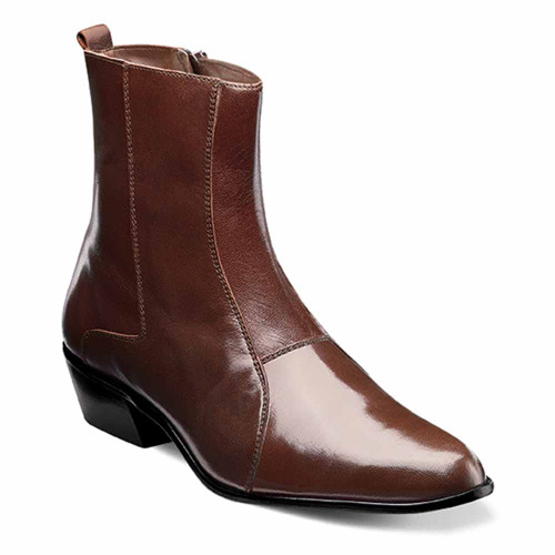 Stacy Adams Santos Cognac Leather Dress Boot