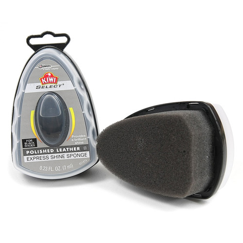 KIWI Express Shoe Shine Sponge, Leather Care 0.23 Fl Oz (Pack of 1), BLACK