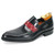 Carrucci Black Genuine Calfskin Leather Slip-ons