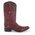 Wild West Burgundy Ostrich Quill Snip Toe Boots