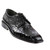 Los Altos Bicycle Toe LaceUp Black Full Quill Ostrich Shoes
