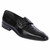 Lombardy Black Genuine Crocodile & Calfskin Men's Slip On Shoes