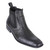 Vestigium Black Genuine Smooth Ostrich Men's Chelsea Boots