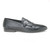 Corrente Black Leather Buckle Men’s Slip On Kiltie Loafer