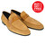 Corrente Tan Perforated Suede Leather Men’s Slip On Loafers