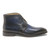 Carrucci Navy Leather Plain Toe Chukka Boot