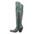 Dan Post Turquoise Flower Child Embroidery 20” Snip Toe Womens Boot