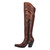 Dan Post Chestnut Seductress Leather Embroidery 20” Snip Toe Womens Boot