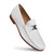 Mezlan White Woven Calfskin & Calf Accents Mens Loafer