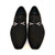 Corrente Black Woven Calfskin Leather Mens Slip On Loafer