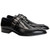 Duca Men's Garda Black Monk Strap Moc Toe Slip On