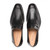 Mezlan Black Burnished Calfskin Penny Loafer