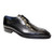 Duca Lavinio Black Crocodile Print Calfskin Oxfords for Men