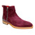 Emilio Franco Cesare Burgundy Suede Leather Zipper Ankle Boots for men