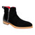 Emilio Franco Cesare Black Suede Leather Zipper Ankle Boots for men