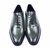 Corrente Plain Toe Perforated Calfskin Green Shoe for men