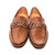 Sigotto Uomo Tan Soft Leather Driving Loafer with V Logo 